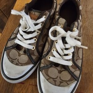 Stylish Brown and White Kids Sneakers